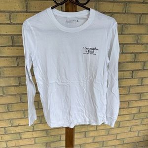Abercrombie & Fitch Long Sleeve White Tee